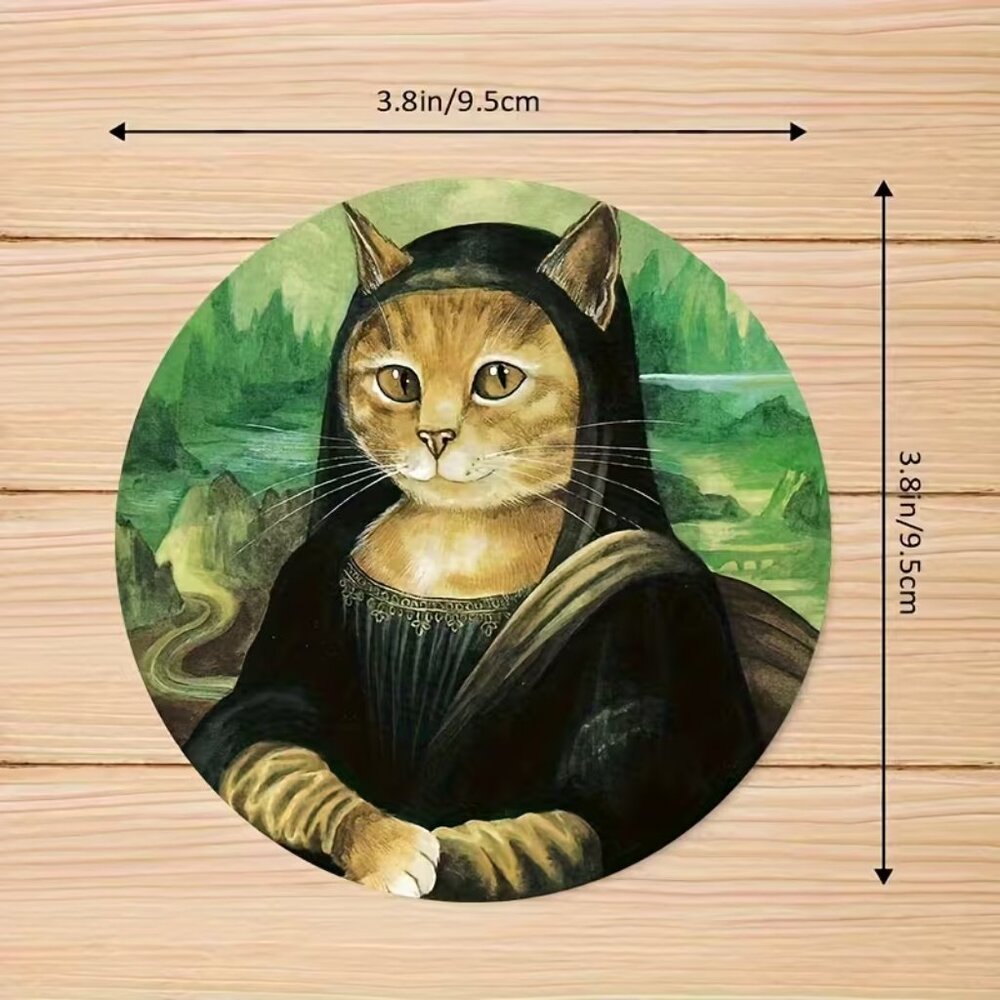 (8 Pc) Master Cats World‎ Famous Paintings Wooden Coaster Set (NEW & SO CUTE!) - Picture 2 of 4